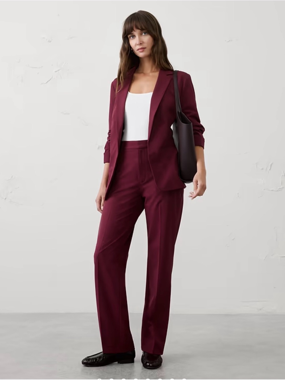 Banana Republic Women's Burgundy Tailored Trousers